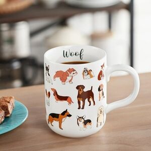 MAINSTAYS White Stoneware Dog Mug 16.06oz